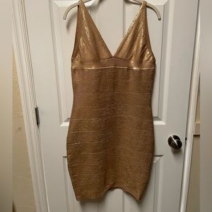 Gold BodyCon Dress